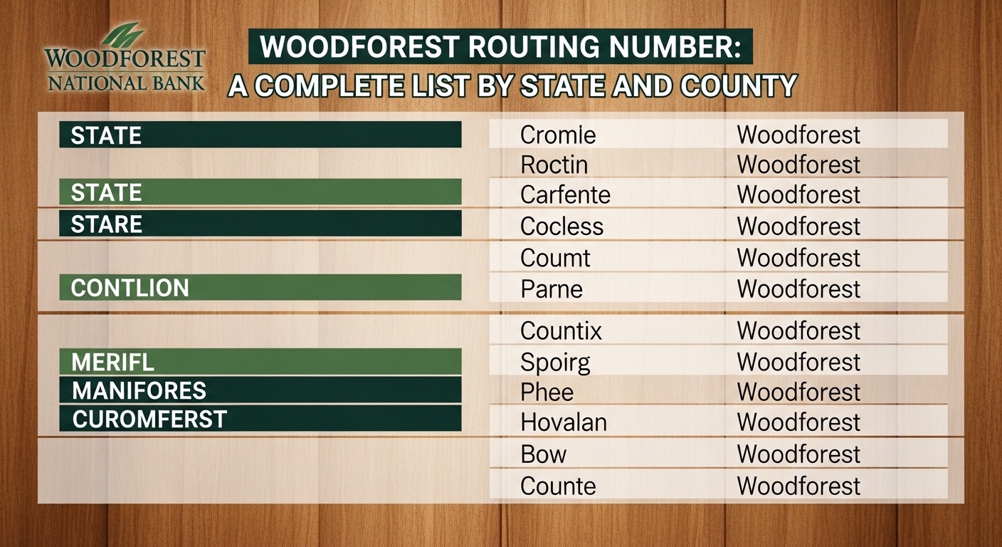 Woodforest routing number